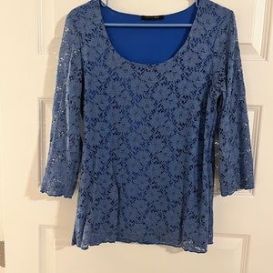 Blue lace top size medium